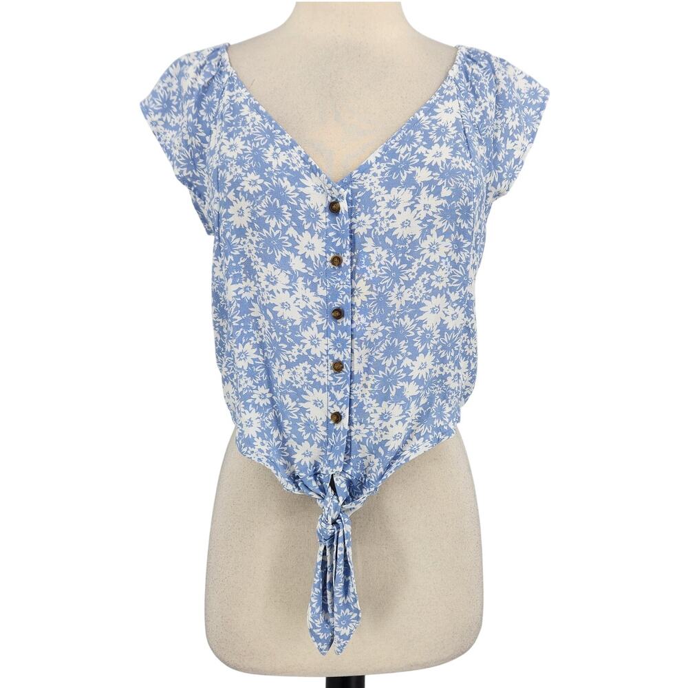 American Eagle Floral Button Front Blouse NWT